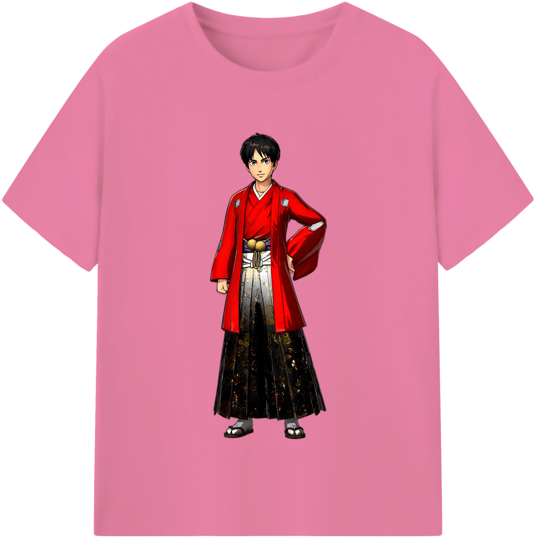 （画像用） 進撃の巨人 エレン･イェーガー Attack on Titan Eren Jäger 綿100％半袖Tシャツ（フロントプリント）